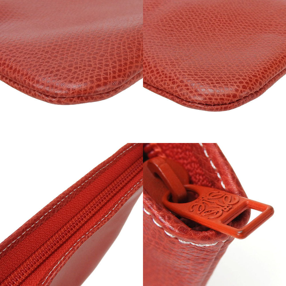 Loewe Leather Red Pouch Anagram