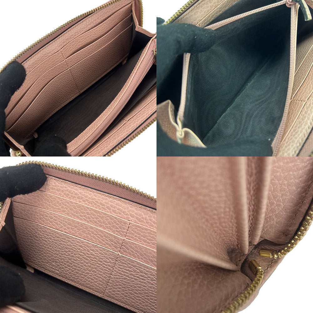 GUCCI GG Marmont Leather Zip Wallet 456117