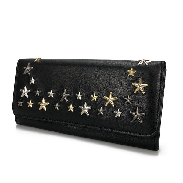 Jimmy Choo NINO LTU METALLIC MIX leather long wallet