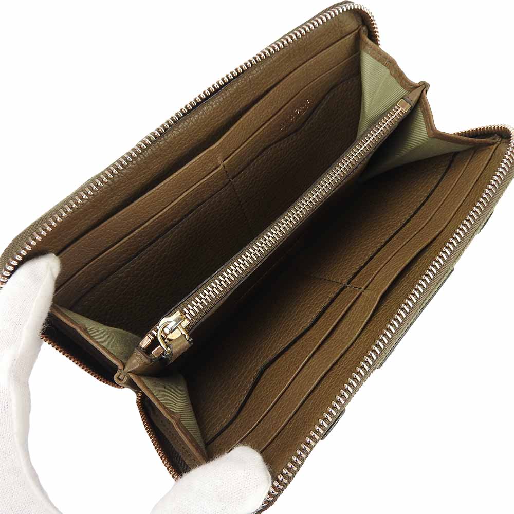 BVLGARI B-zero1 Canvas Leather Long Wallet