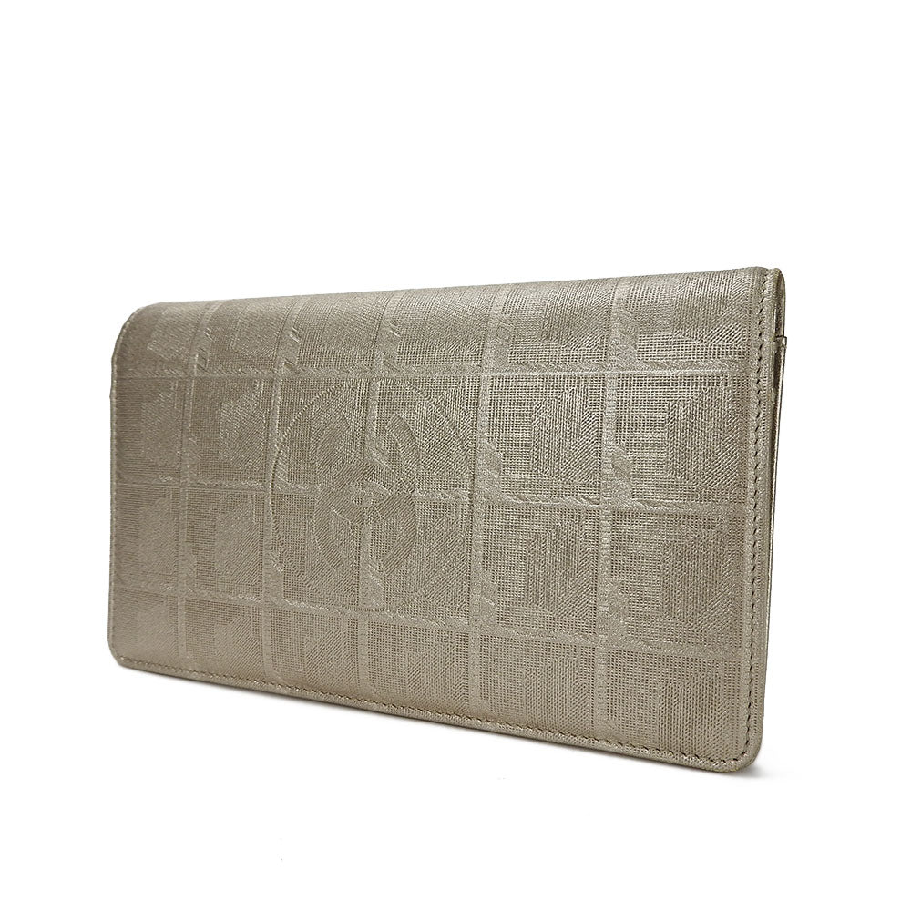 Chanel Jacquard Nylon Leather Bifold Wallet