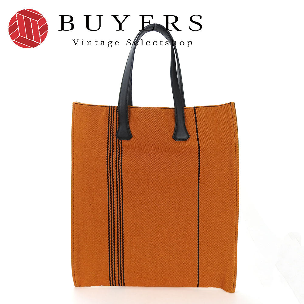 Hermes Canvas Leather Tote Bag Potamos Cabas GM