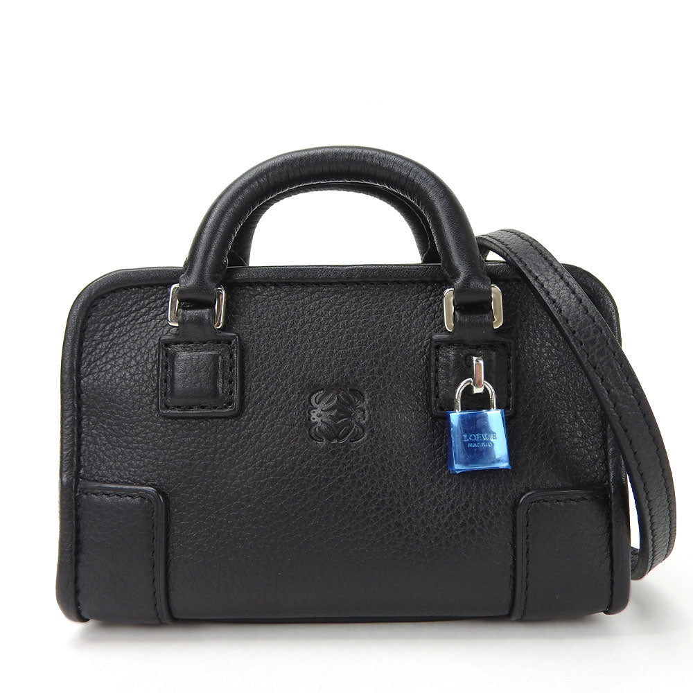 Loewe Micro Mini Amazona 2WAY Leather Bag Black