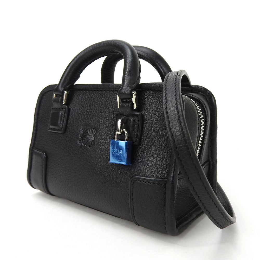 Loewe Micro Mini Amazona 2WAY Leather Bag Black