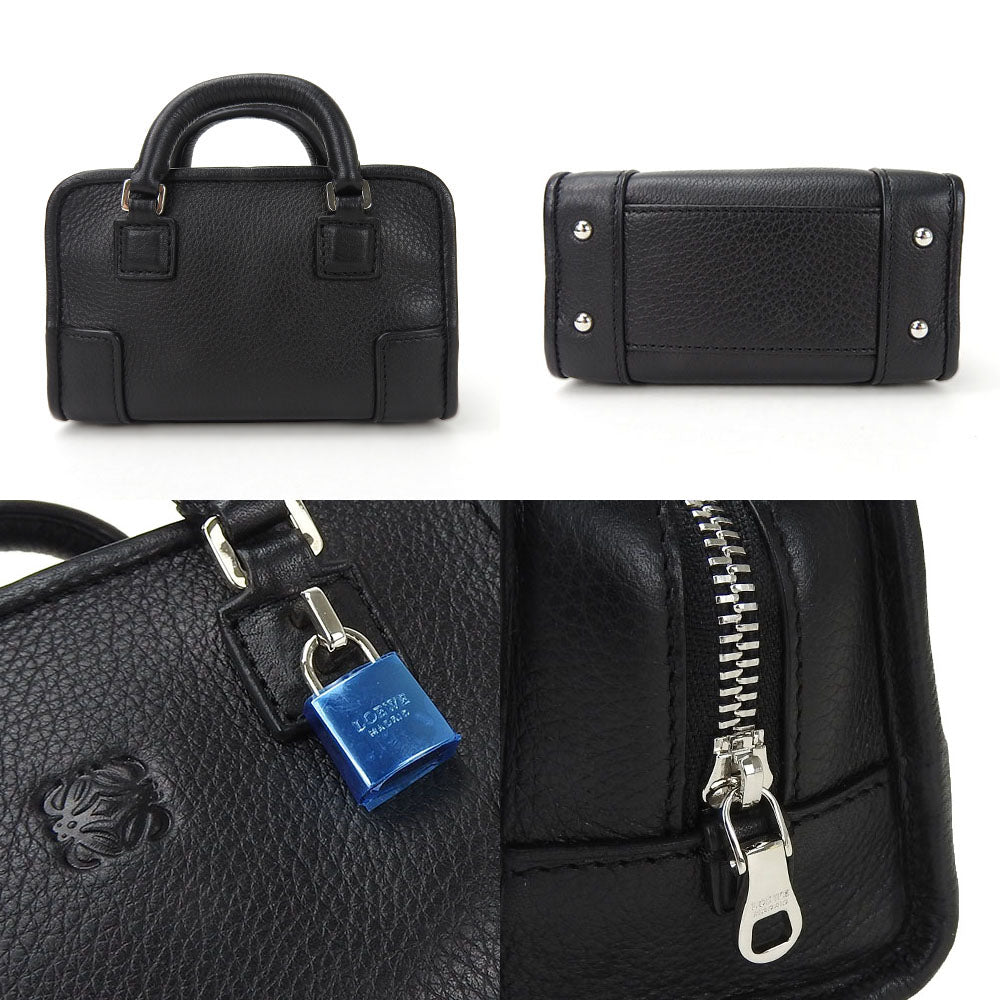 Loewe Micro Mini Amazona 2WAY Leather Bag Black