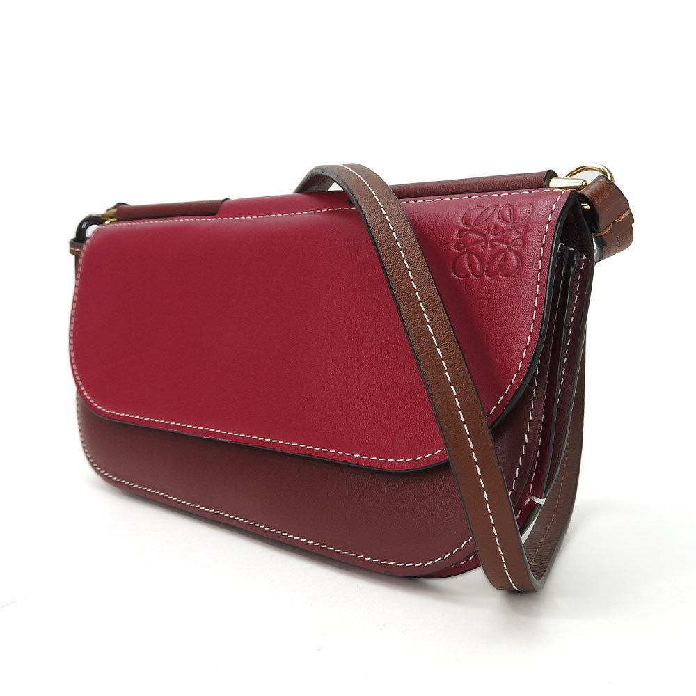 Loewe Anagram Leather Shoulder Bag Red