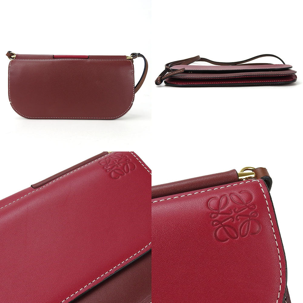 Loewe Anagram Leather Shoulder Bag Red