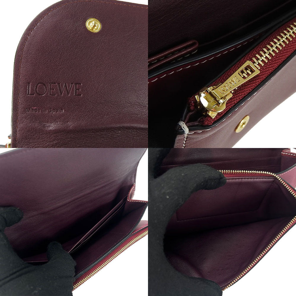 Loewe Anagram Leather Shoulder Bag Red