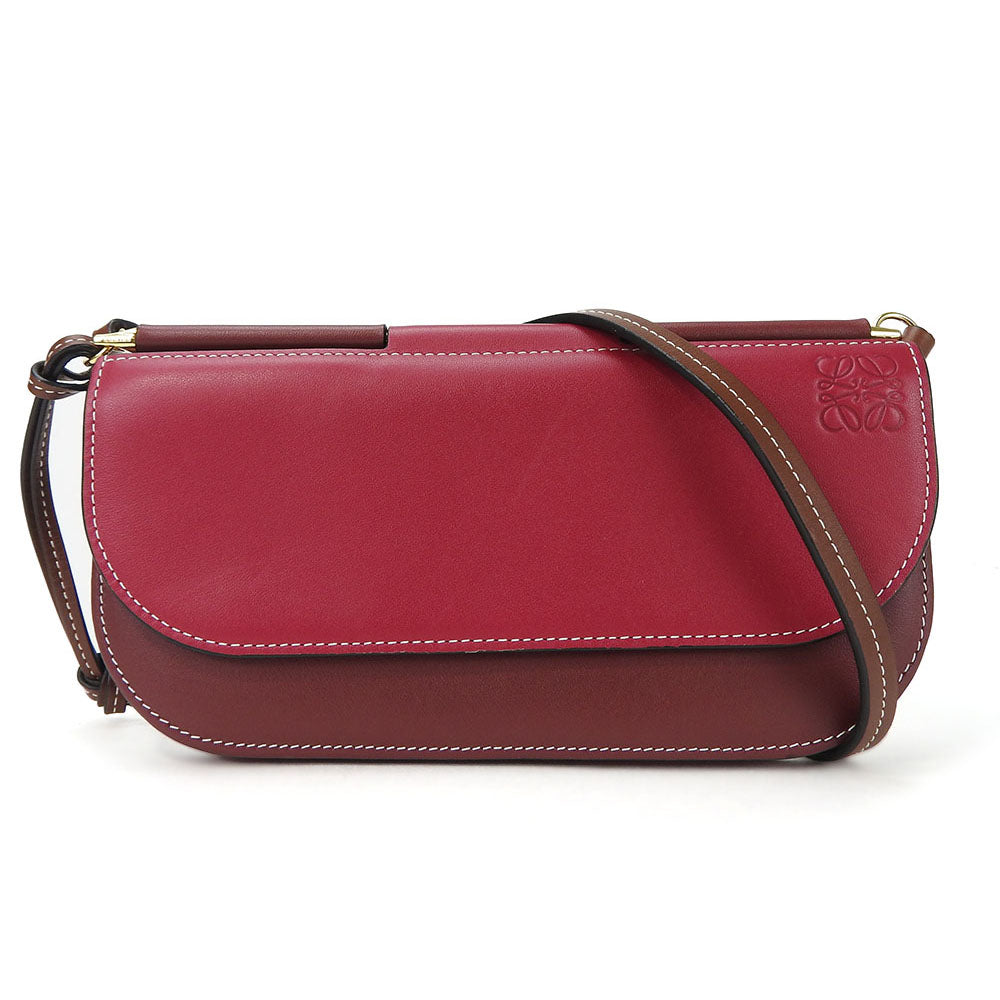 Loewe Anagram Leather Shoulder Bag Red