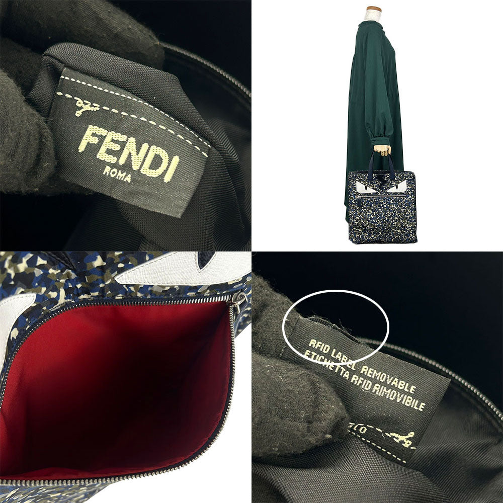 Fendi Nylon Leather Tote Bag 7VA367