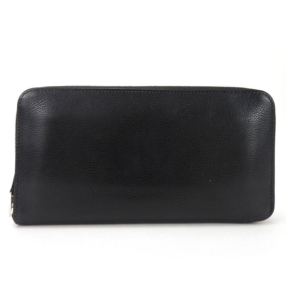 Hermes Azap Long Leather Wallet Black