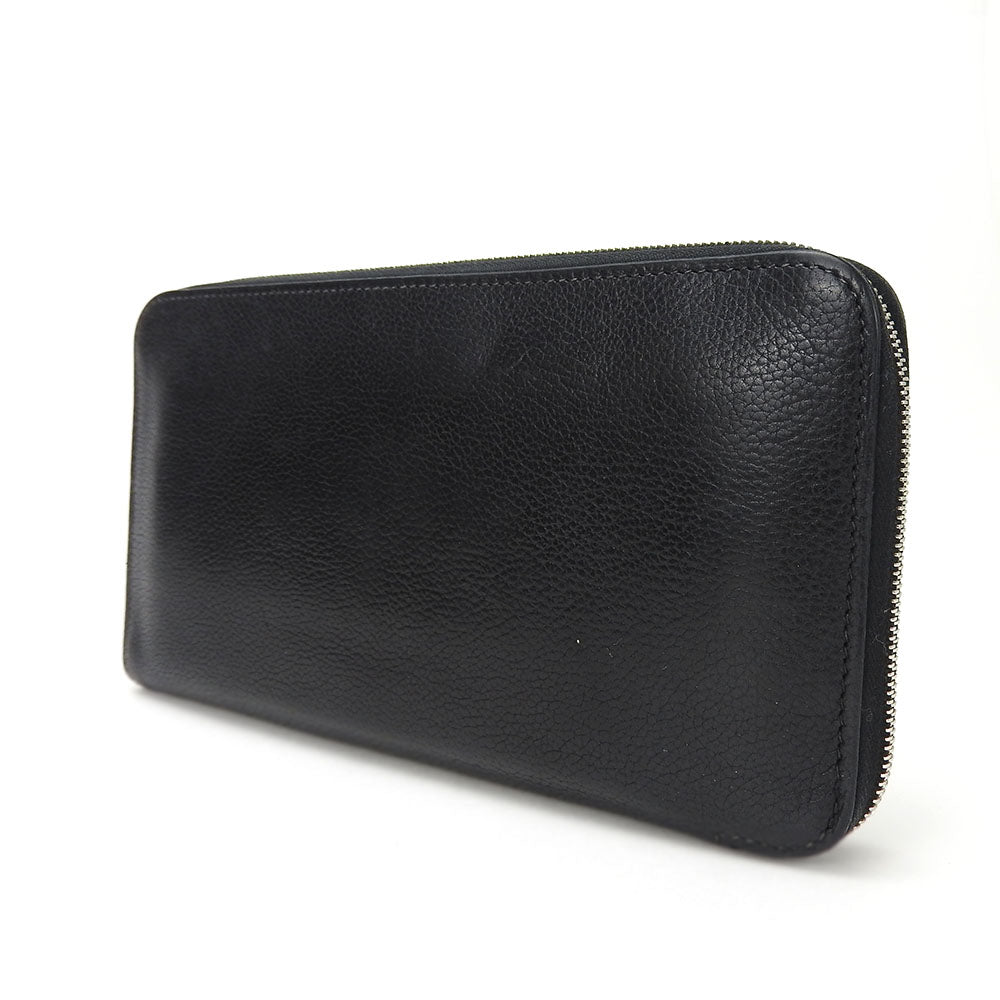 Hermes Azap Long Leather Wallet Black