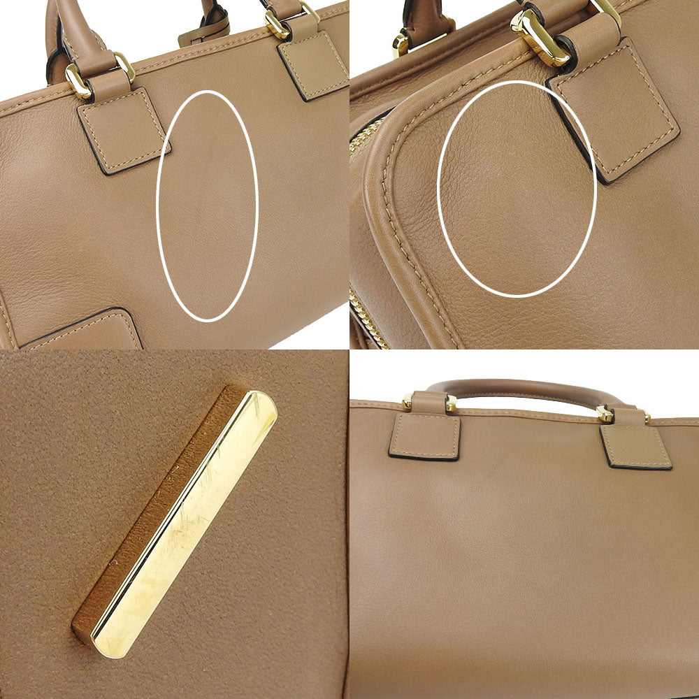 LOEWE Leather Handbag Americana 28 Brown