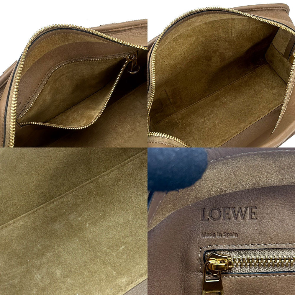 LOEWE Leather Handbag Americana 28 Brown