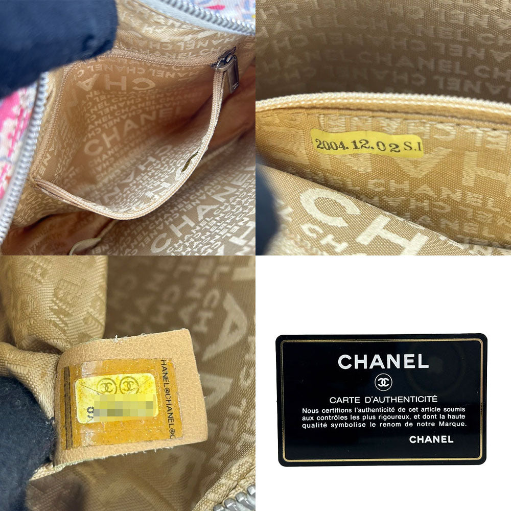 Chanel Canvas Leather Shoulder Bag Multicolor