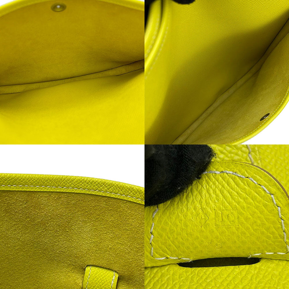 Hermes Epsom Shoulder Bag Evelyn 3GM Yellow