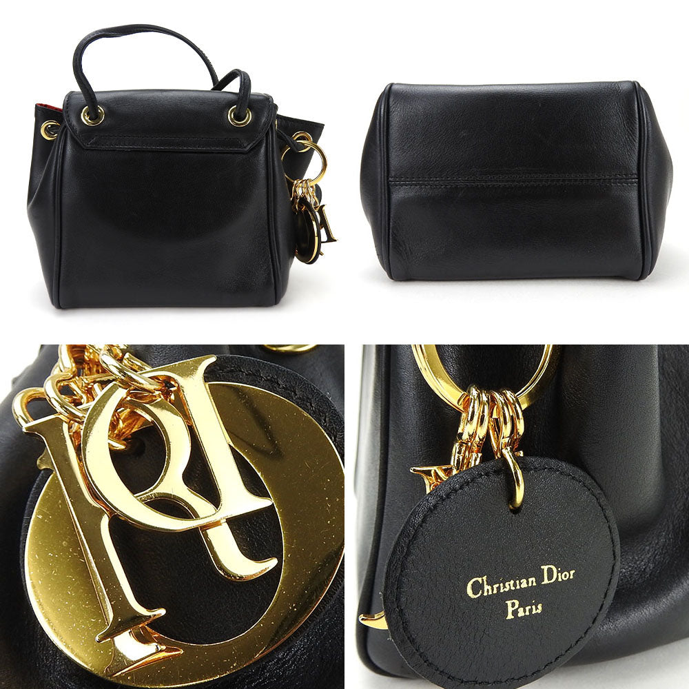 Christian Dior Leather Shoulder Bag Black