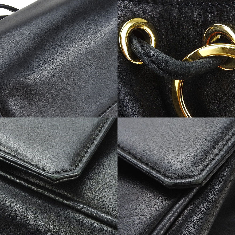 Christian Dior Leather Shoulder Bag Black