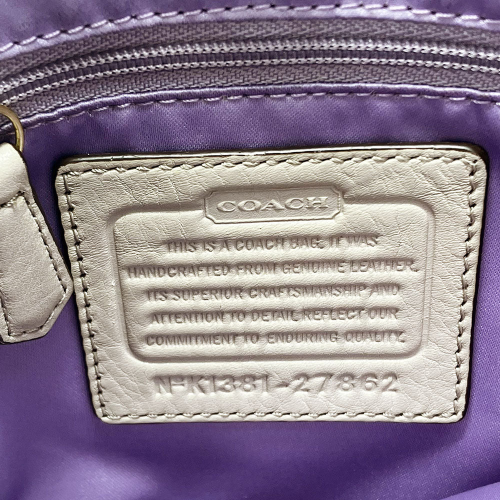 USED COACH Leather Handbag 27862 2WAY