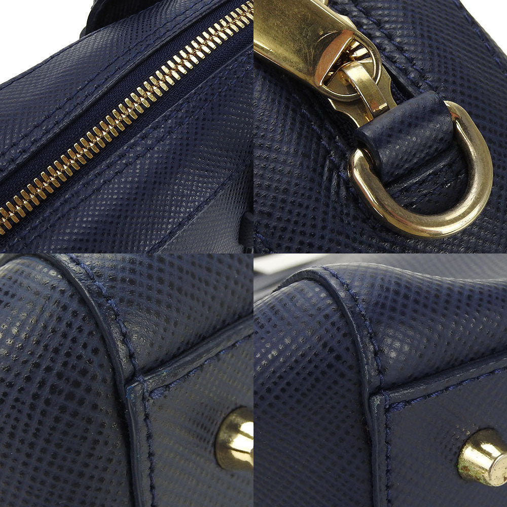 Furla Leather 2WAY Handbag Navy