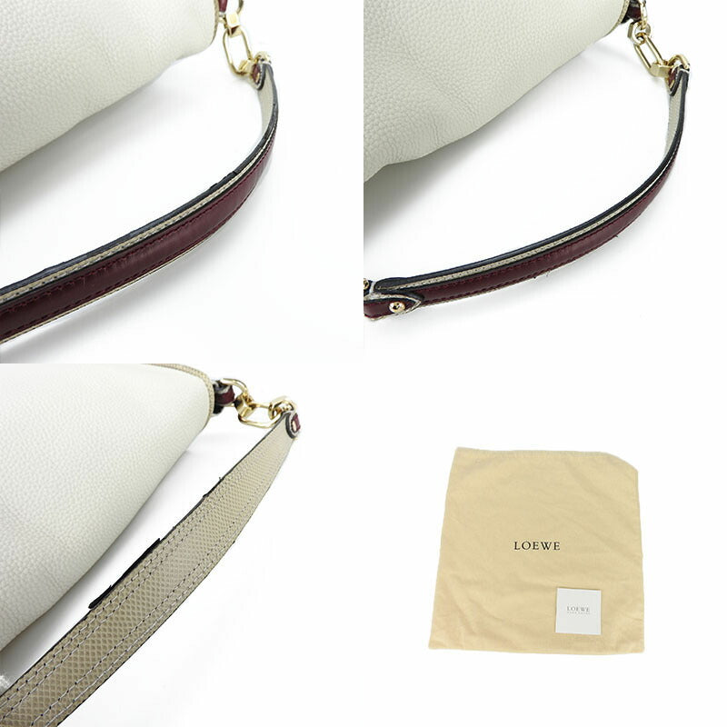 LOEWE Leather Shoulder Bag Miami White