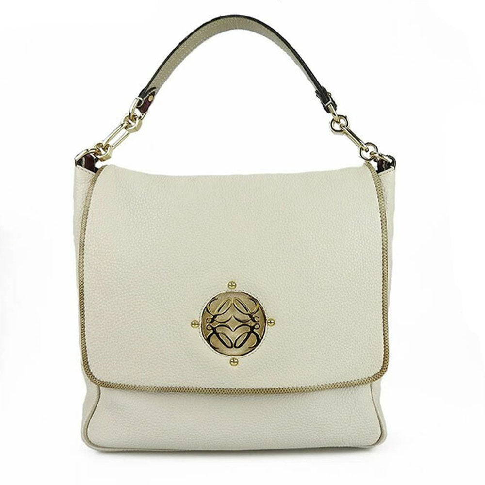 LOEWE Leather Shoulder Bag Miami White