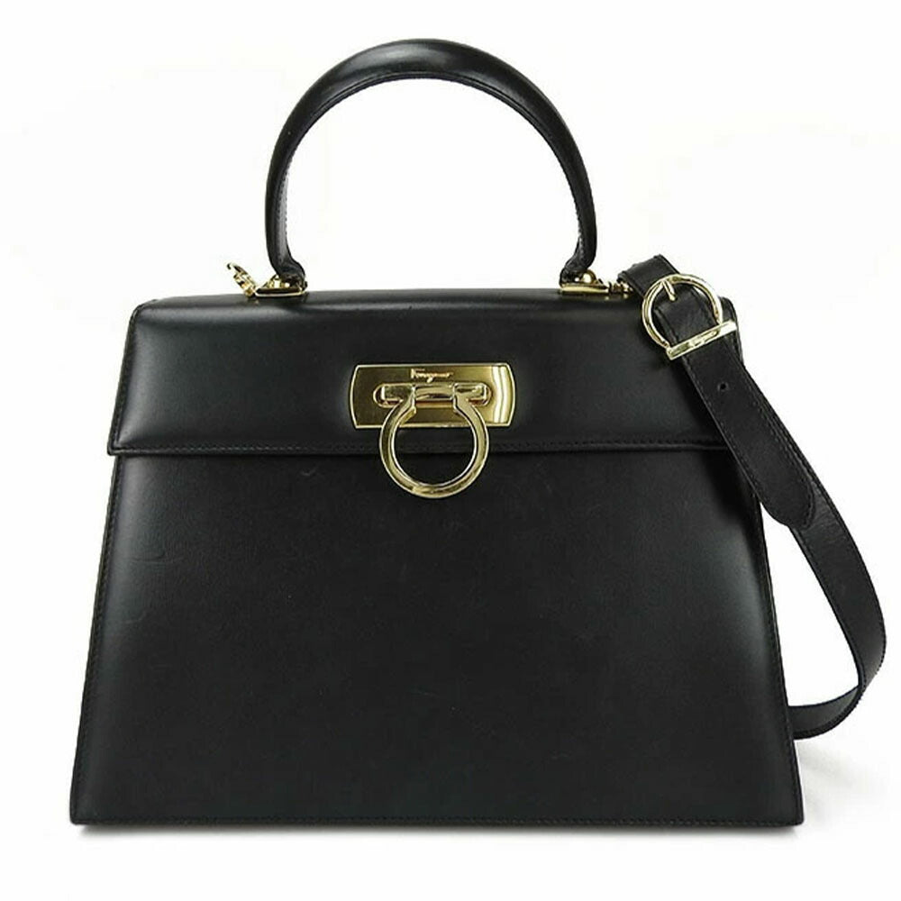 Salvatore Ferragamo Leather Gancini 2WAY Handbag