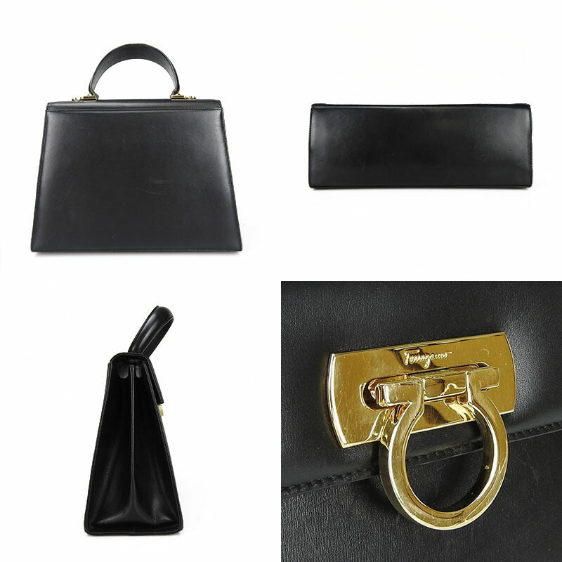 Salvatore Ferragamo Leather Gancini 2WAY Handbag