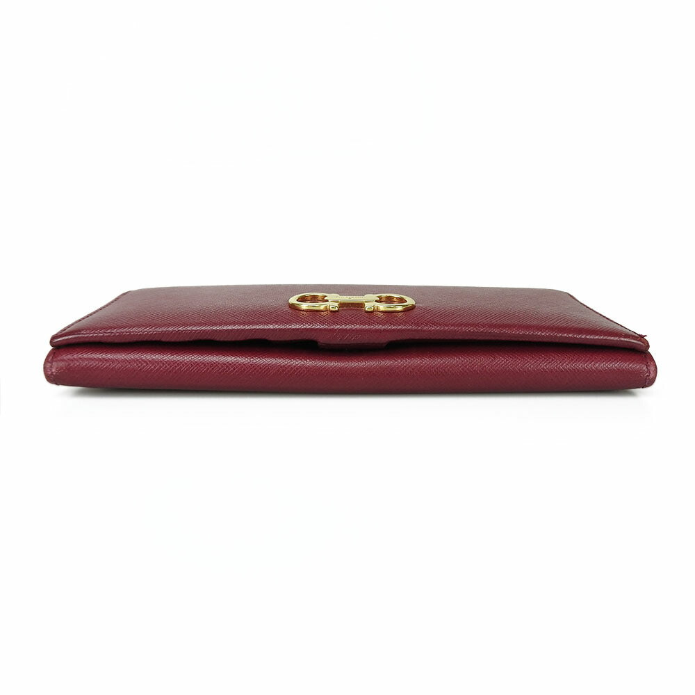 Salvatore Ferragamo Leather Bifold Wallet Purple