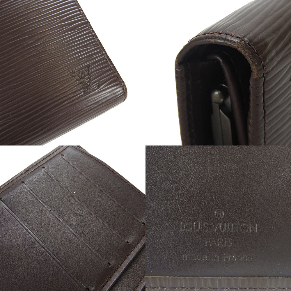 Louis Vuitton Epi Leather Bifold Wallet Brown