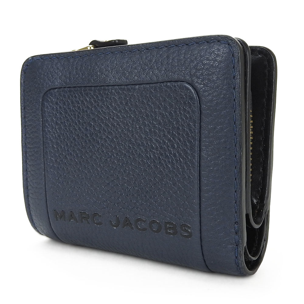 MARC JACOBS Leather Bifold Wallet Navy