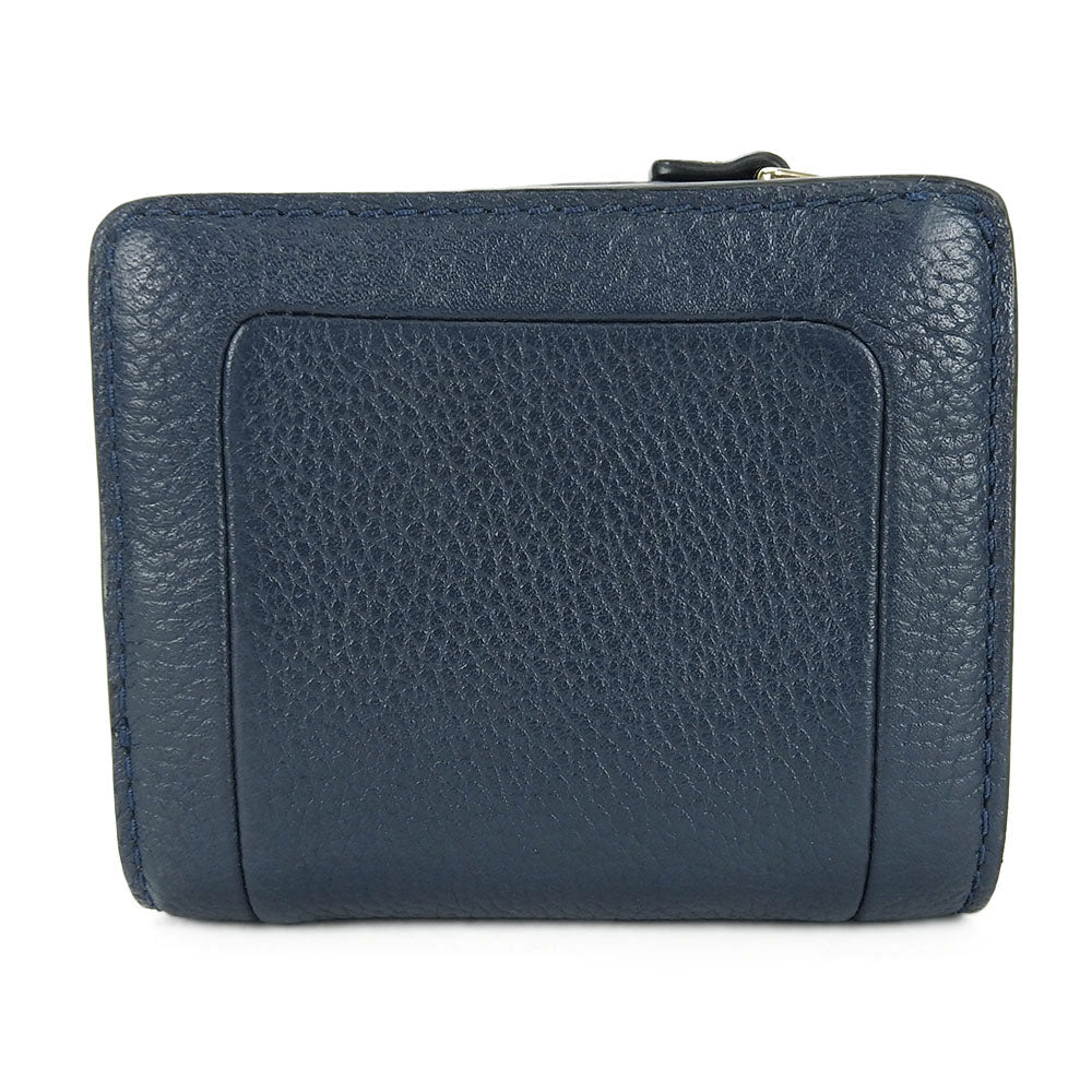 MARC JACOBS Leather Bifold Wallet Navy