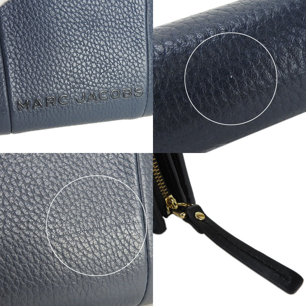 MARC JACOBS Leather Bifold Wallet Navy