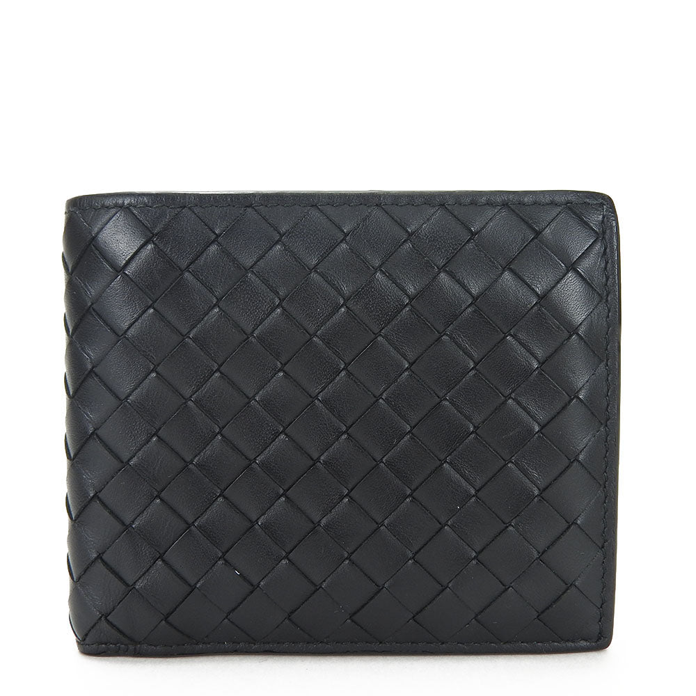 Bottega Veneta Leather Bifold Wallet Black