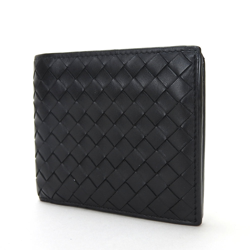 Bottega Veneta Leather Bifold Wallet Black