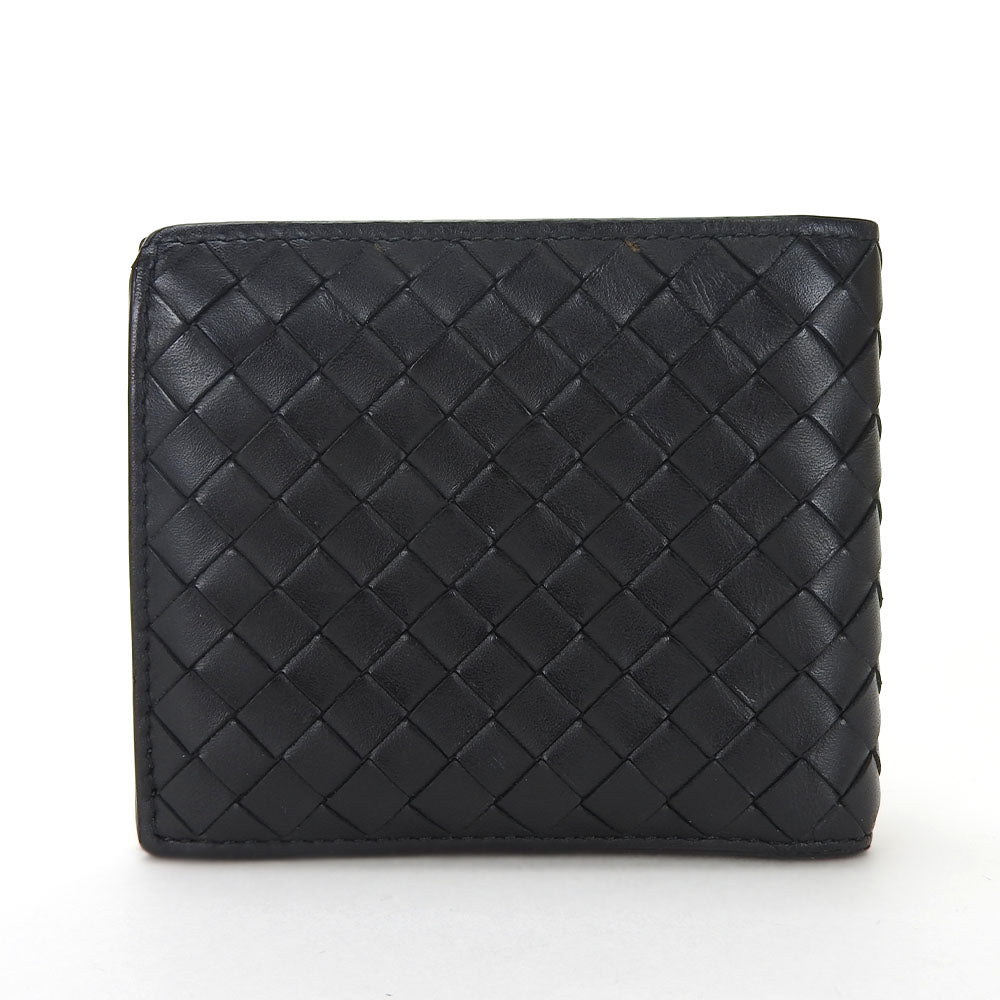 Bottega Veneta Leather Bifold Wallet Black