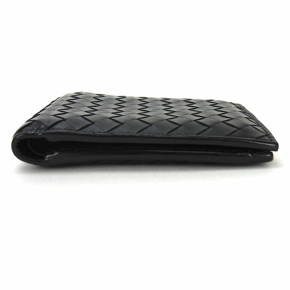 Bottega Veneta Leather Bifold Wallet Black