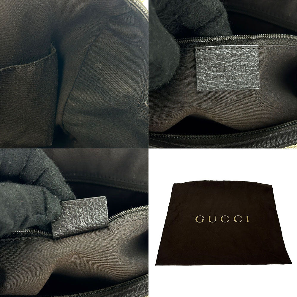 Gucci Canvas Leather Boston Bag 257288