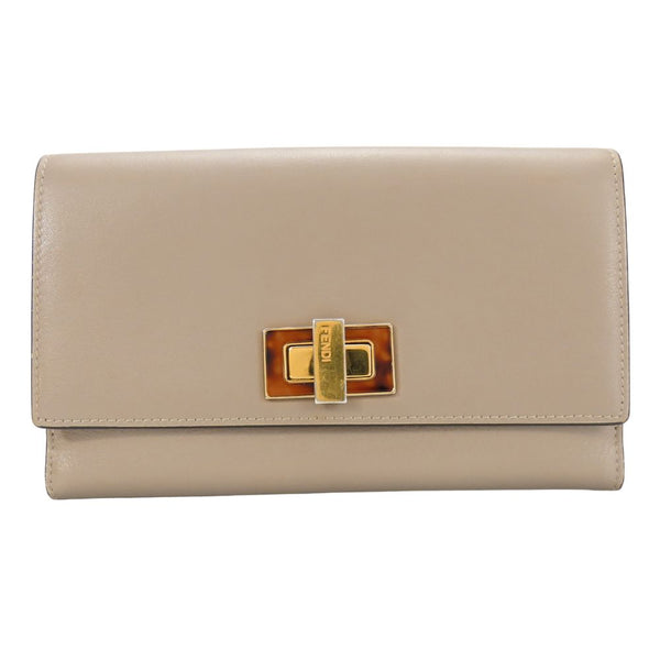 Fendi Peekaboo Selaria Leather Bifold Wallet