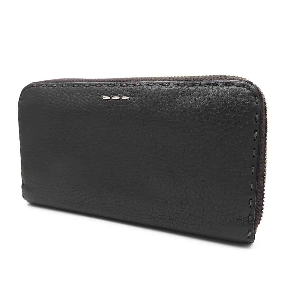 FENDI Celeria Leather Zip Around Wallet