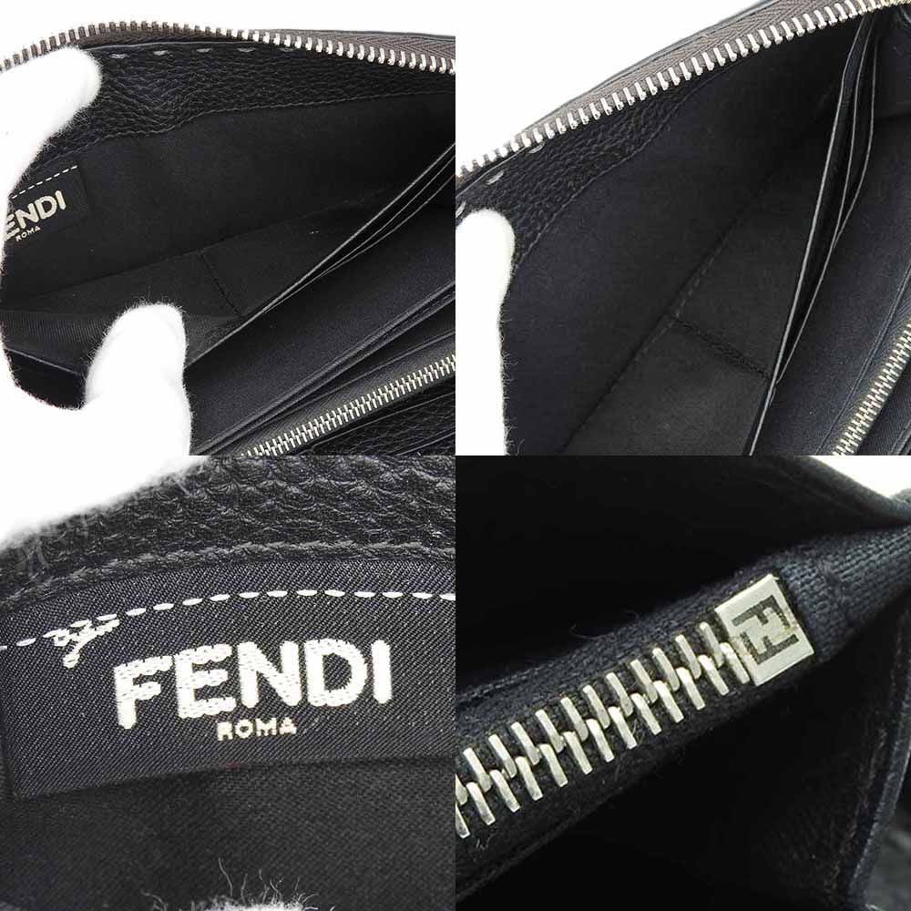 FENDI Celeria Leather Zip Around Wallet