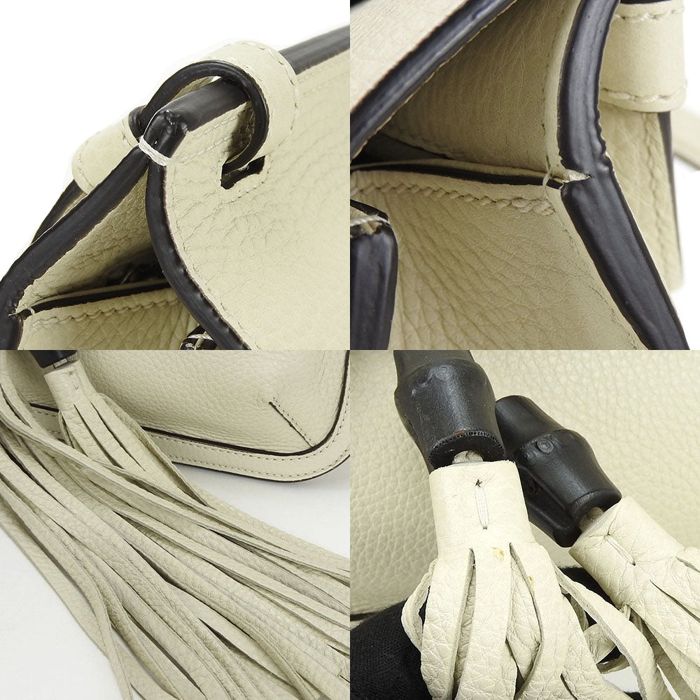 Gucci Bamboo Leather Shoulder Bag 370826