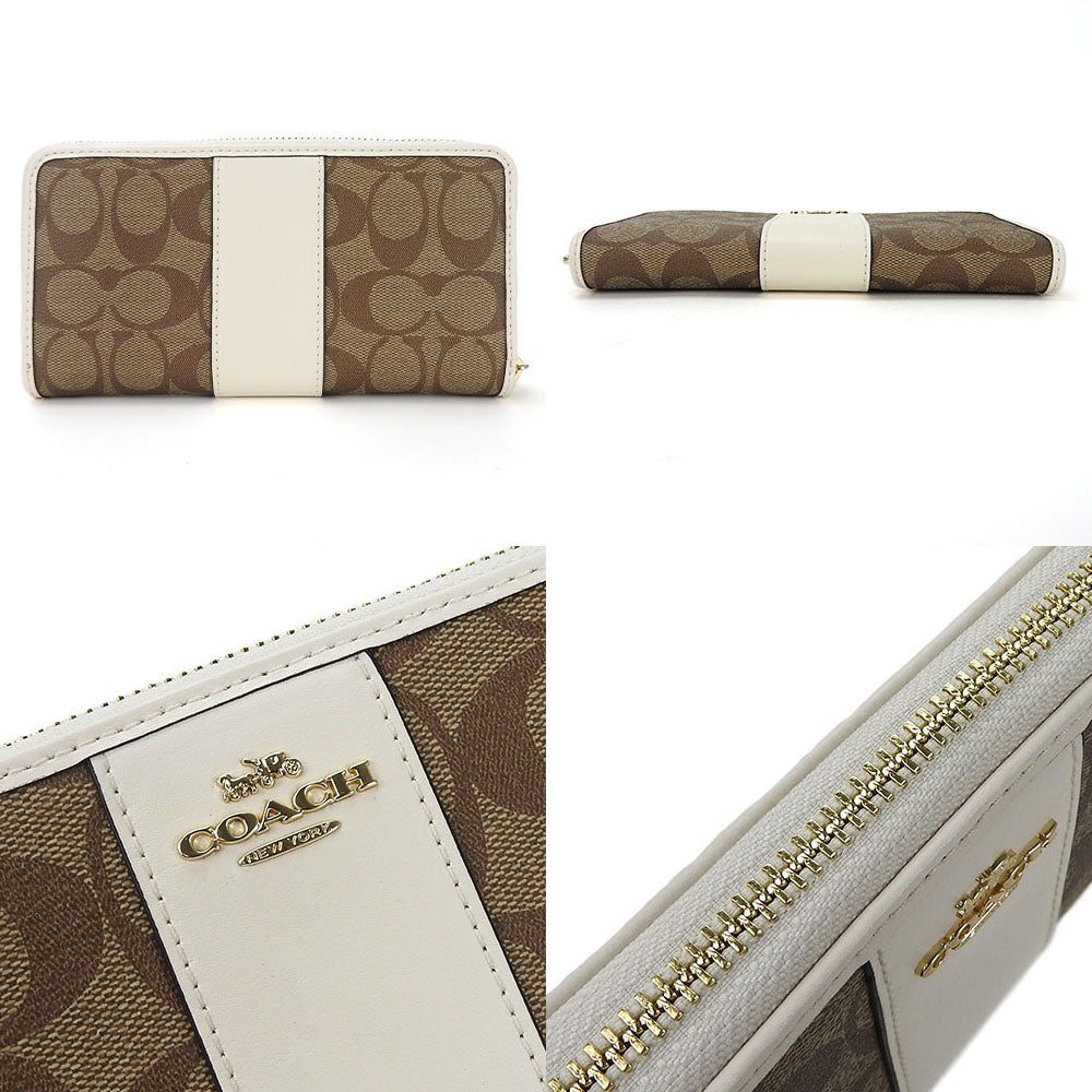 COACH Signature PVC Leather Zip Wallet F54630