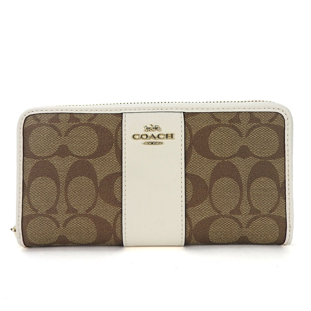 COACH Signature PVC Leather Zip Wallet F54630