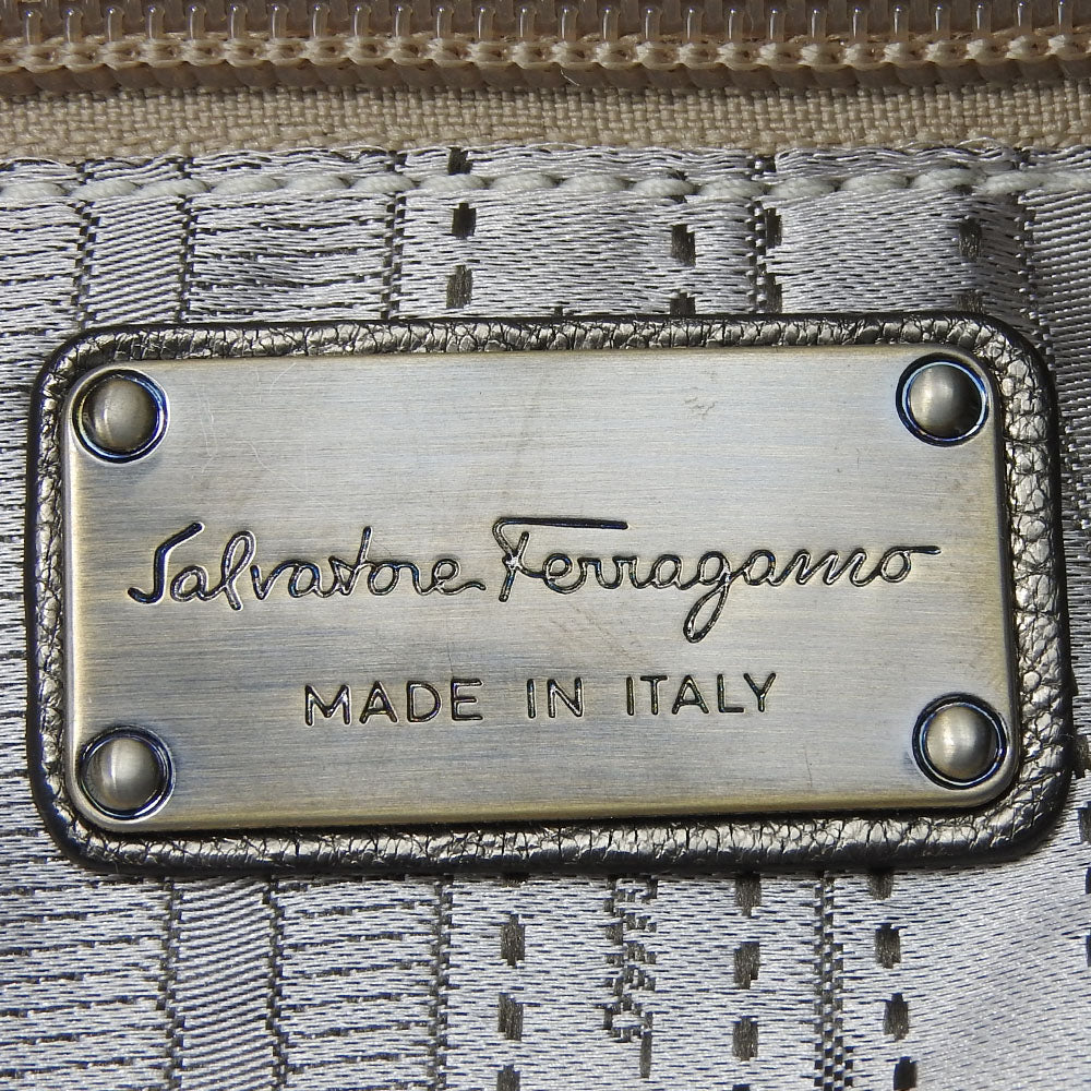 Salvatore Ferragamo Leather Handbag Bronze