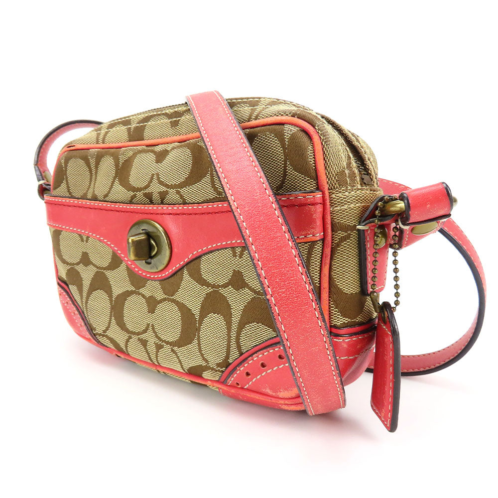 Coach Canvas Leather Shoulder Bag 10568