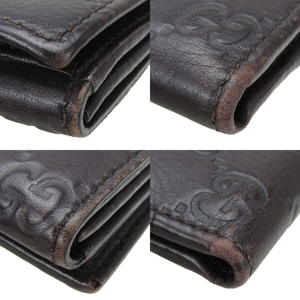 GUCCI Bifold Wallet Guccisima Leather Brown