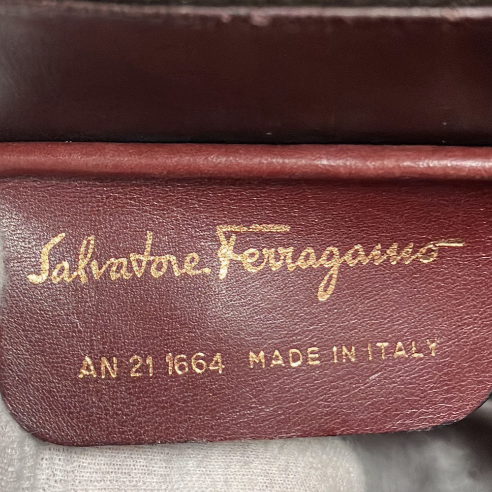 Salvatore Ferragamo Leather Handbag 2WAY Brown