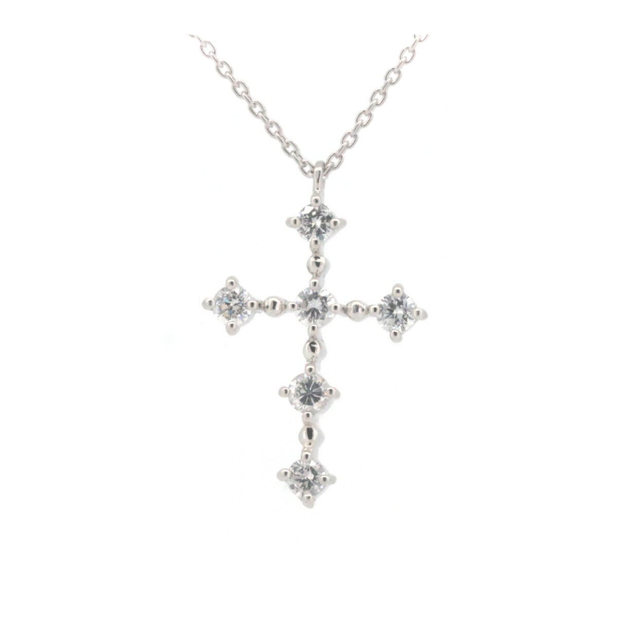 Vendome Aoyama Diamond Cross Necklace 0.37ct PT850/PT900