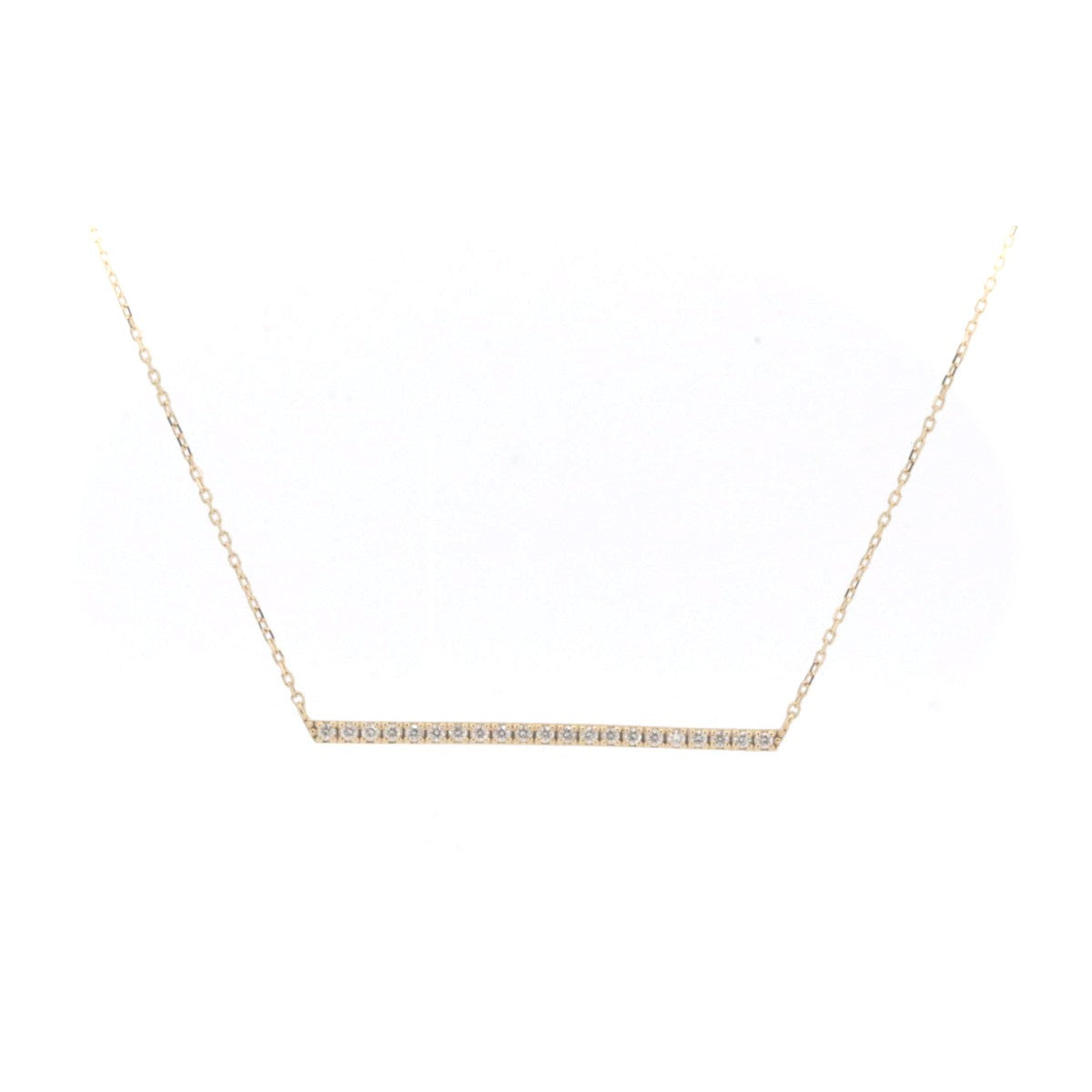 K18YG Diamond Brilliant Straight Necklace